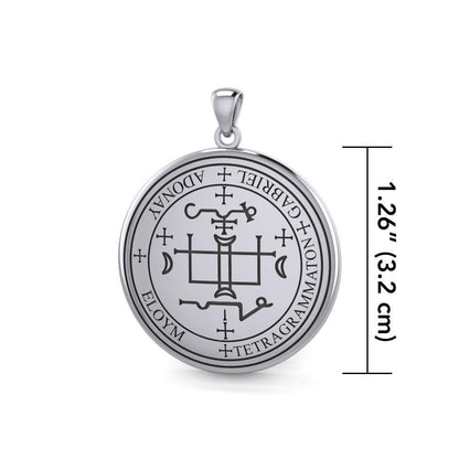 Sigil of the Archangel Gabriel Sterling Silver Pendant