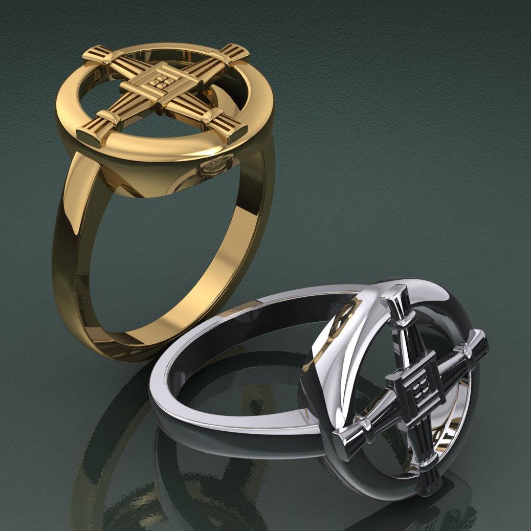 Saint Brigid's Cross - 14K Gold Ring