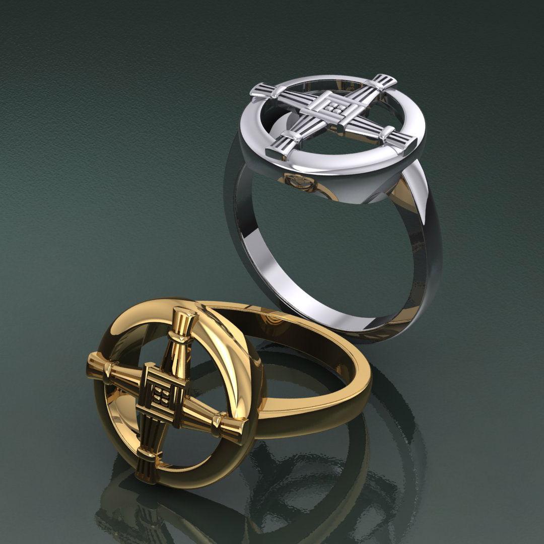 Saint Brigid's Cross - 14K Gold Ring