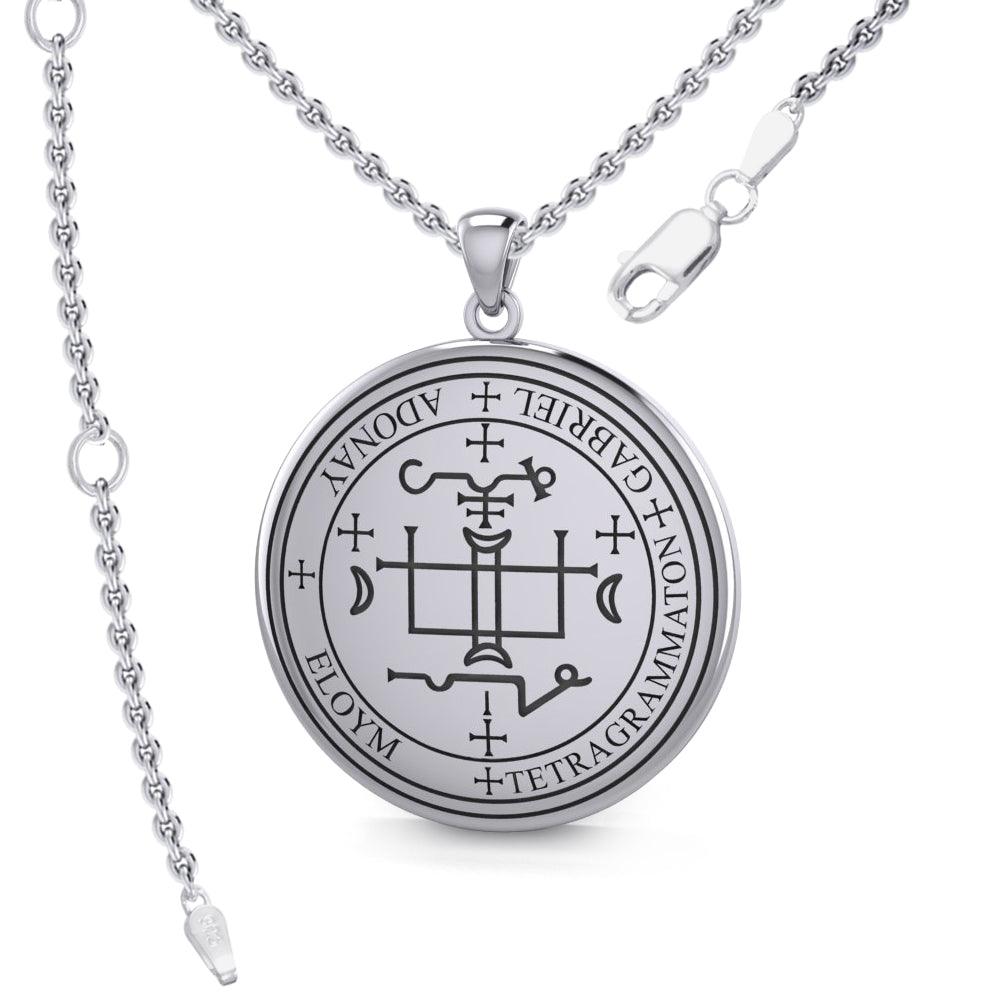 Sigil of the Archangel Gabriel Sterling Silver Pendant