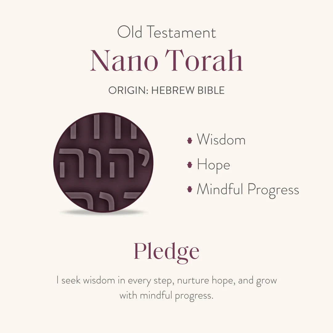 Illuminated Vision Sapphire Torah Nano Chip Necklace - Entire Hebrew Bible (Torah)