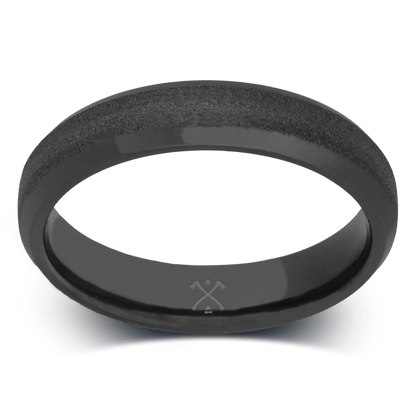 The Enigma - Men's Ring / Wedding Band - Charcoal Gray Zirconium