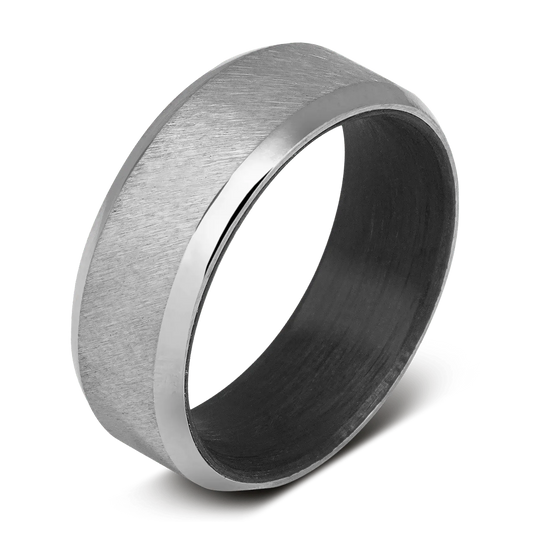 The Gandalf™️ - Men's Ring / Wedding Band - Titanium with Forged Carbon Fiber Sleeve