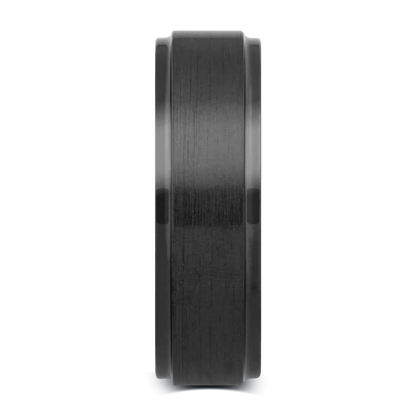 The Genius - Men's Ring / Wedding Band - Charcoal Gray Zirconium