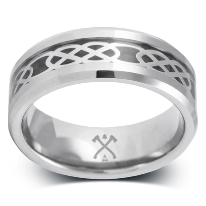The Infinite - Men's Ring / Wedding Band - Tungsten with Infinity Design