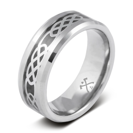 The Infinite - Men's Ring / Wedding Band - Tungsten with Infinity Design