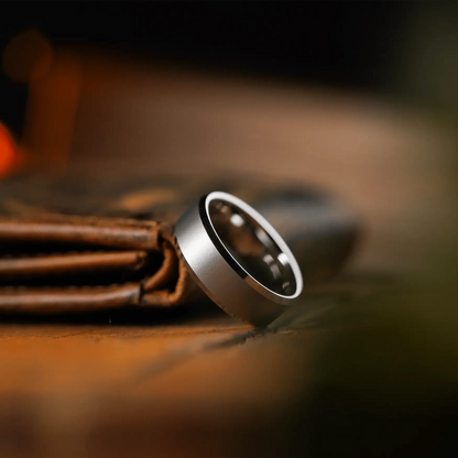 The Visionary - Men's Ring / Wedding Band - Platinum Plated Tungsten