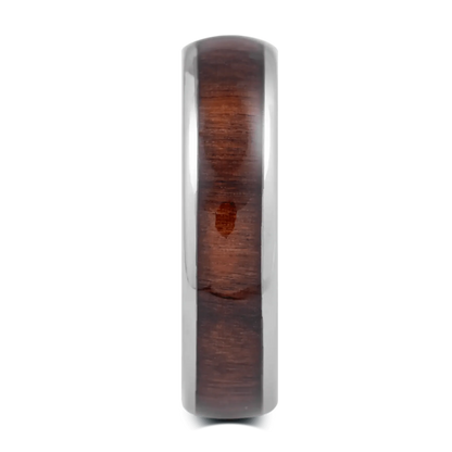 The Writer - Men's Ring / Wedding Band - Tungsten and Koa Wood
