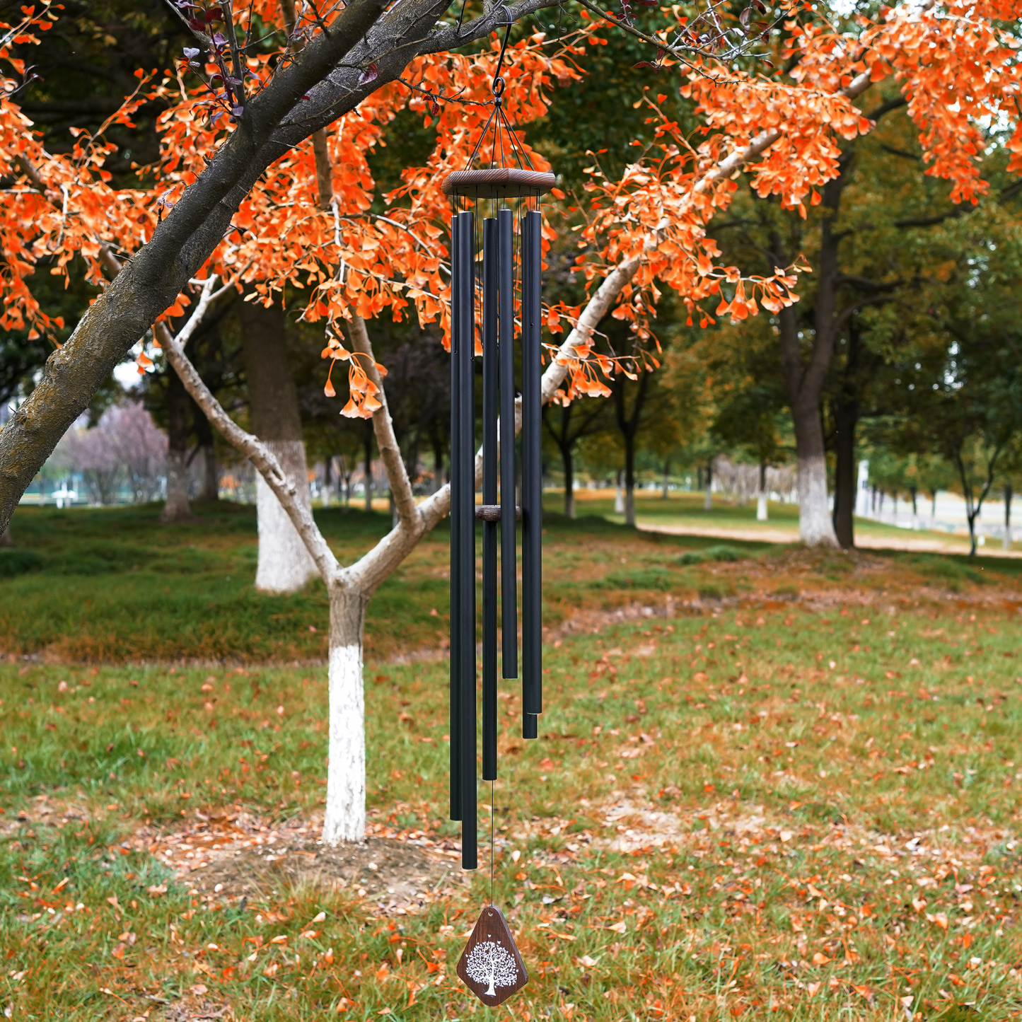 55" Serenity Large Deep Tone Memorial Wind Chime Church Bells - Listen to the wind and think of me, In your heart I'll always be