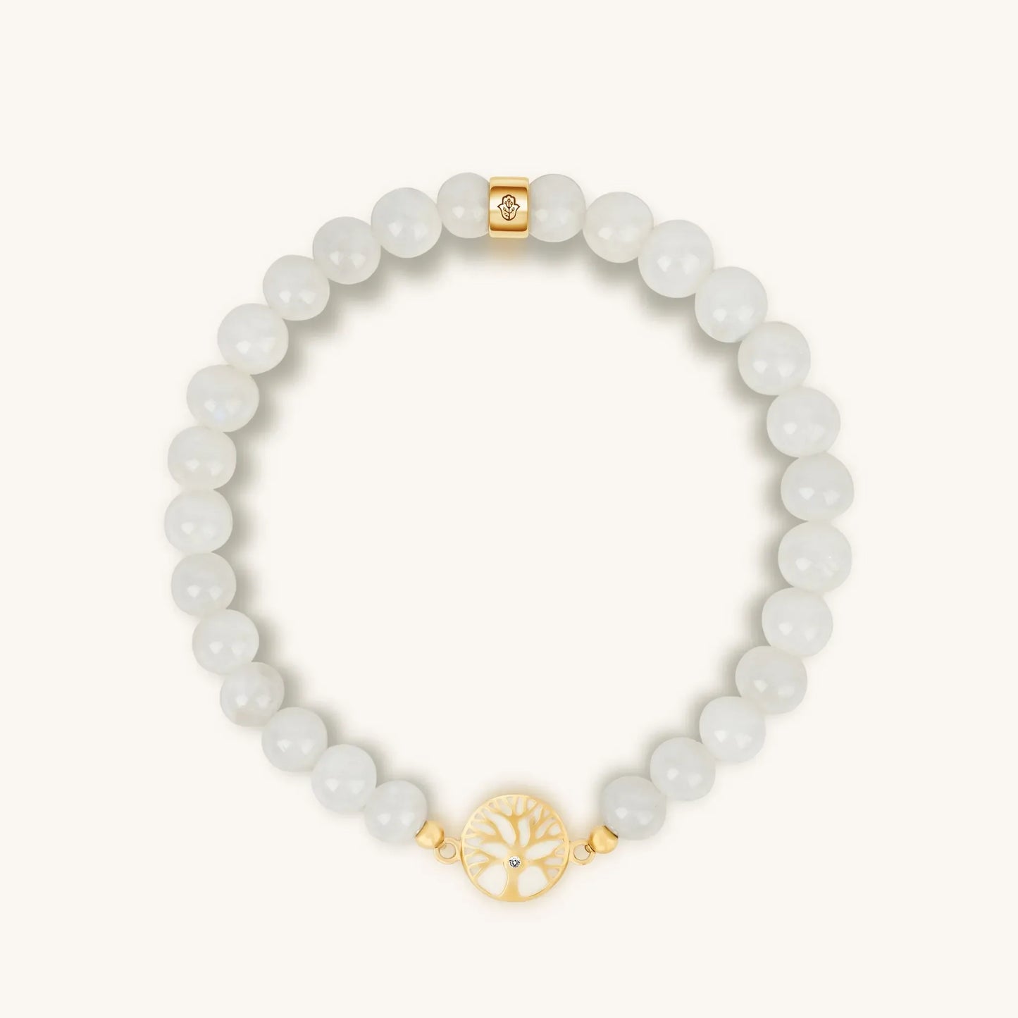 Intrinsic Creativity Moonstone Tree of Life Charm Bracelet