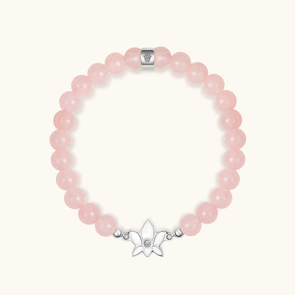 Renewed Inspiration Rose Quartz Lotus Bracelet