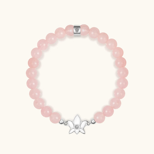 Renewed Inspiration Rose Quartz Lotus Bracelet