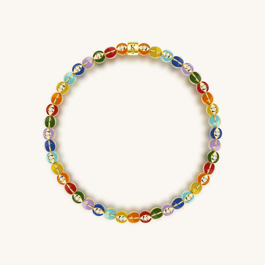 Balanced Life - Multicolor Enamel Chakra Evil Eye Bracelet