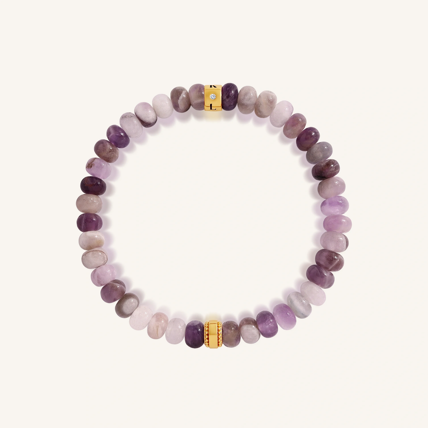 Calm Spirit Amethyst & CZ Gold Bracelet