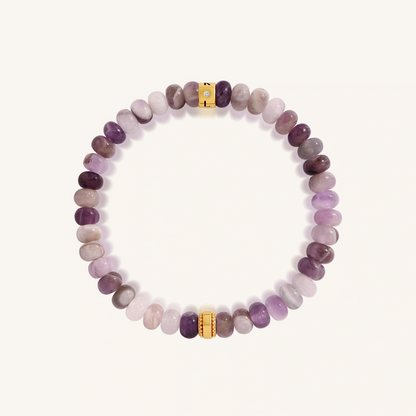 Calm Spirit Amethyst & CZ Gold Bracelet