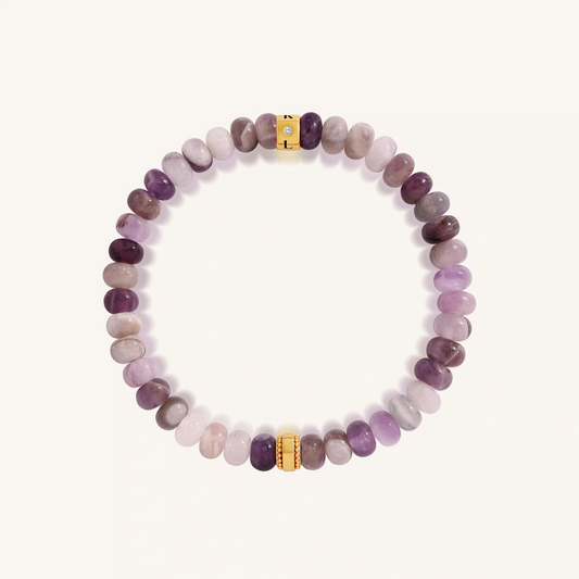 Calm Spirit Amethyst & CZ Gold Bracelet