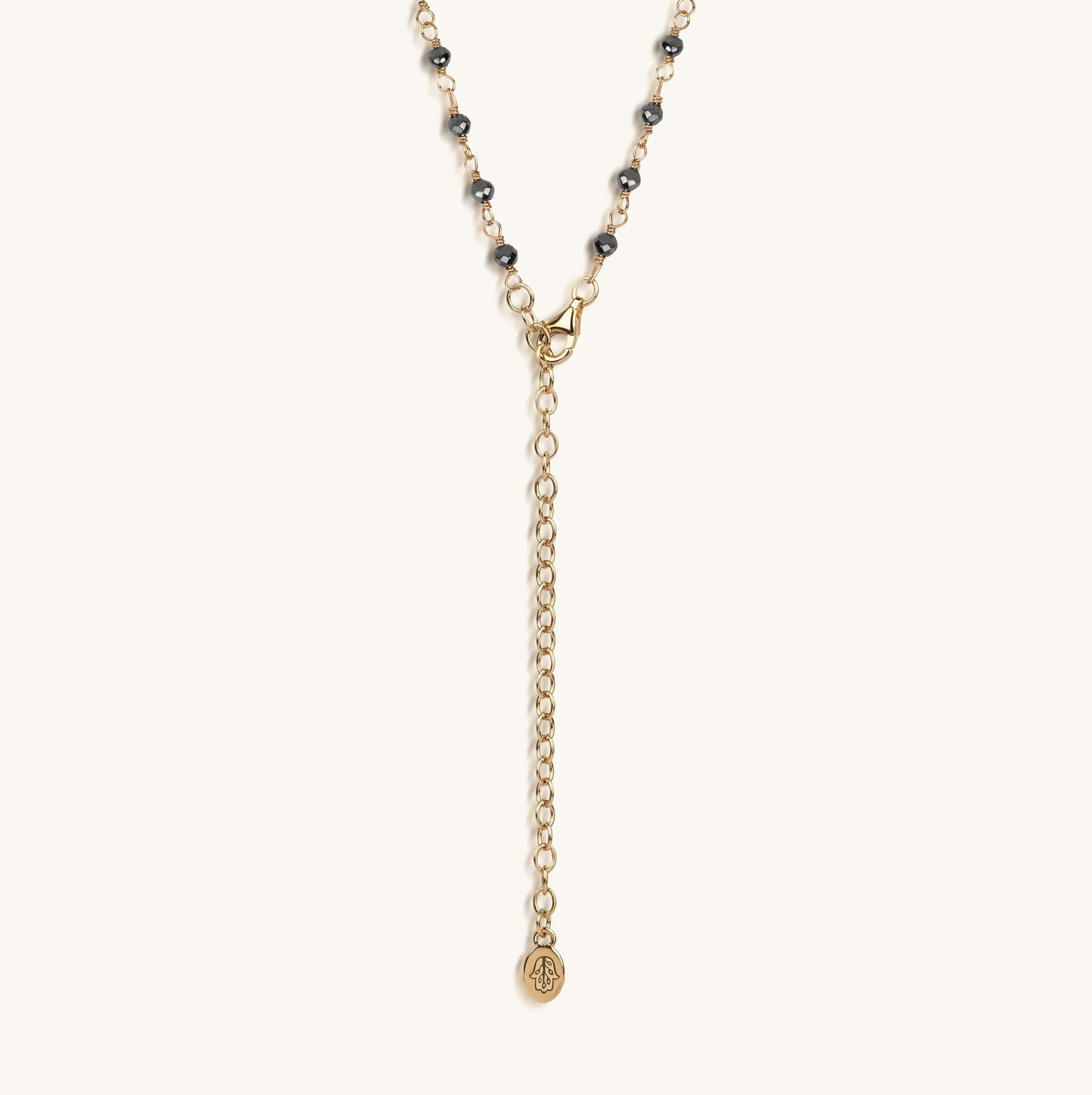 Unwavering Faith Cross - Hematite Rosary Necklace