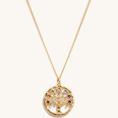 Mindful Alignment Chakra Tree Of Life Charm Necklace