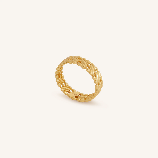 Harmonic Flow Gold Band Ring