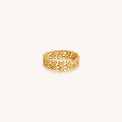 Harmonic Flow Gold Band Ring