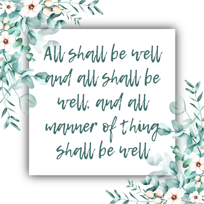 All Shall Be Well (Julian of Norwich) Mobius Necklace