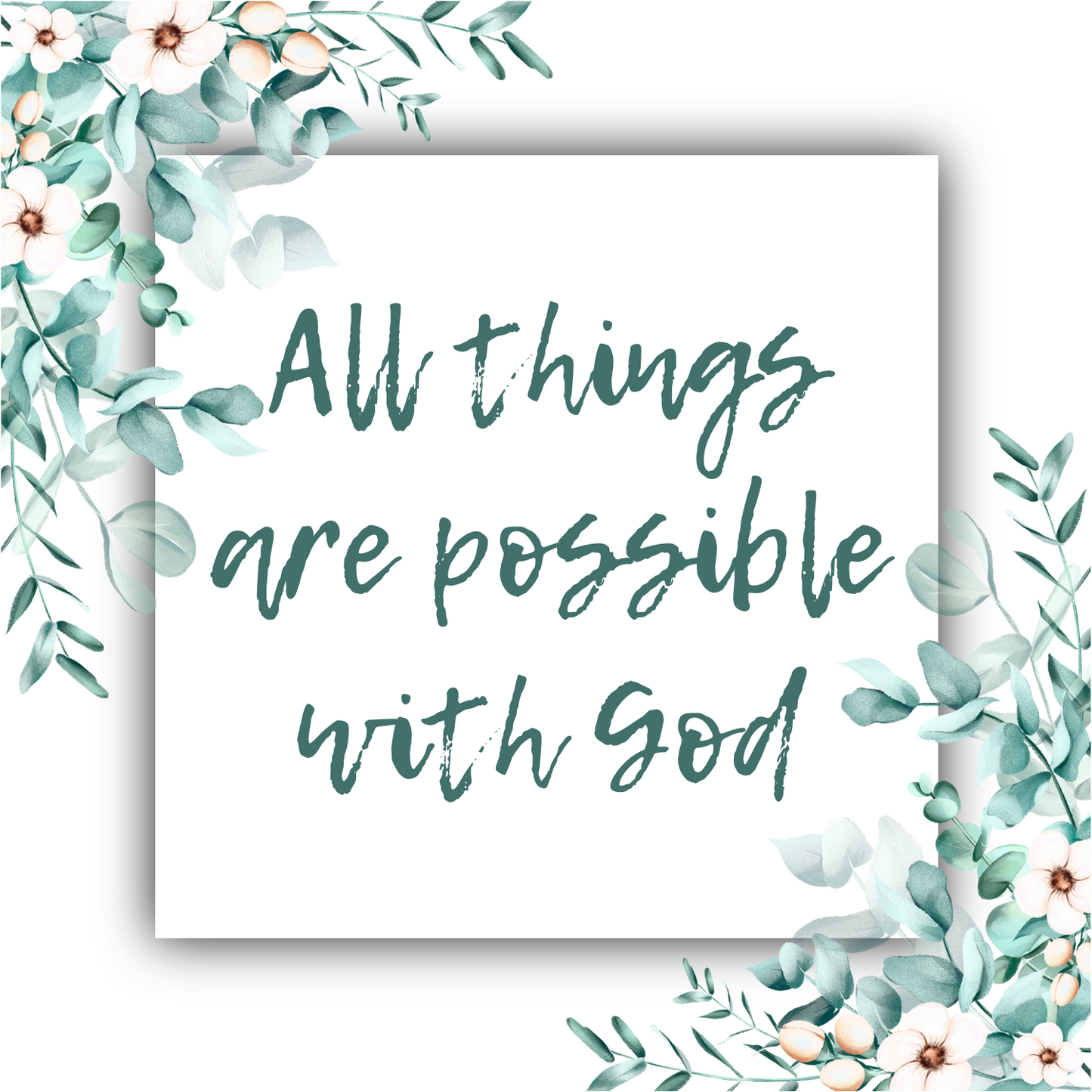 All Things Are Possible with God (Mark 10:27) - Mobius Necklace