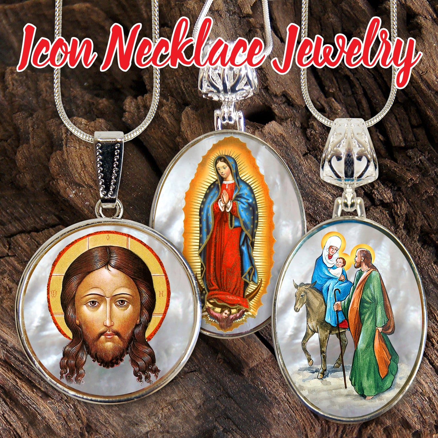Virgin Mary of The Seven Swords - Silver Plated Necklace