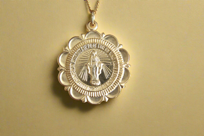 Miraculous Medal Necklace - 18k Gold Filled