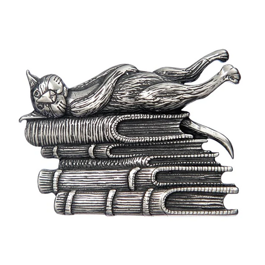 Book Cat Pin - Edward Gorey