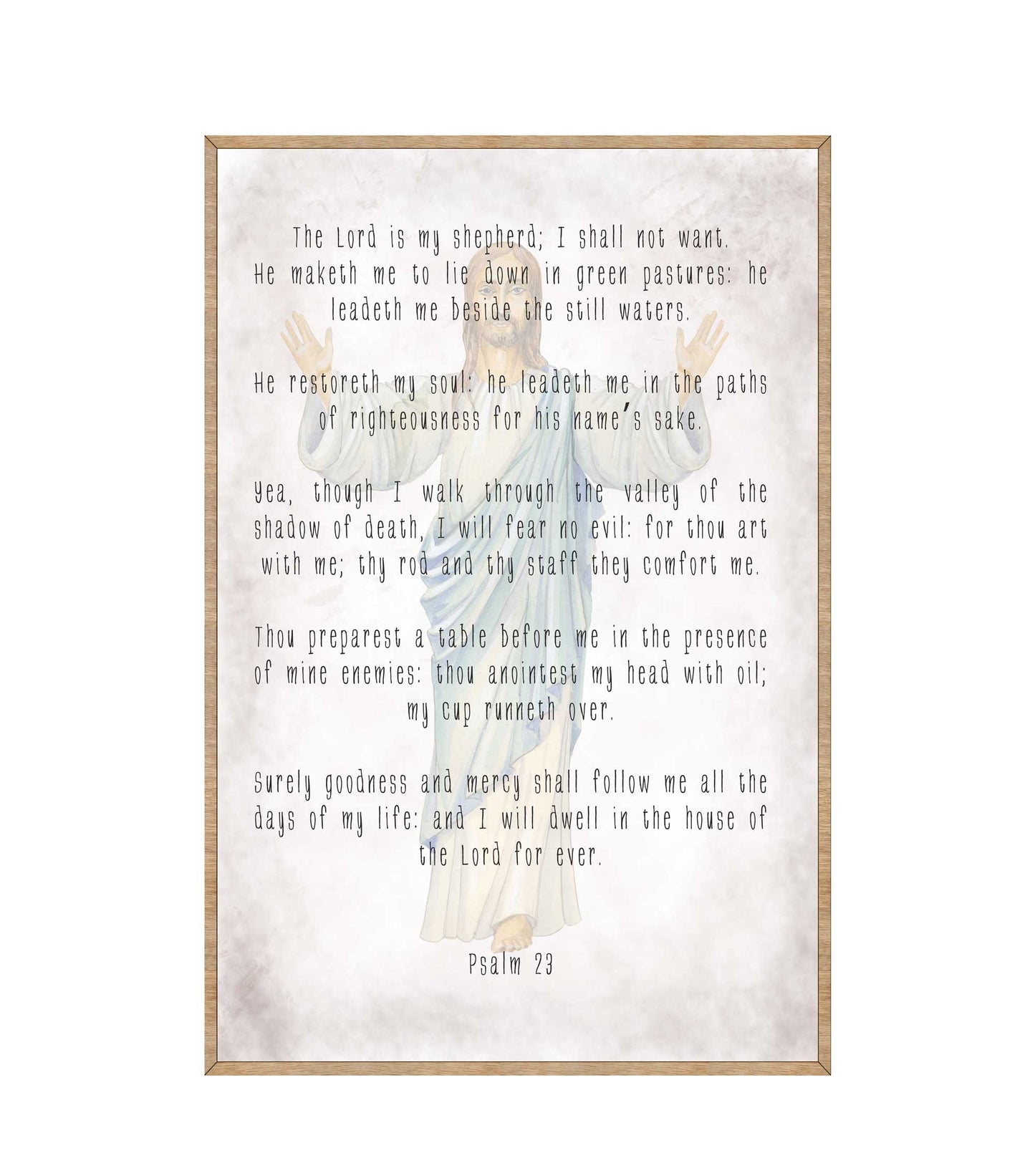 The Lord Is My Shepherd (23rd Psalm) - Wooden Scripture Wall Art