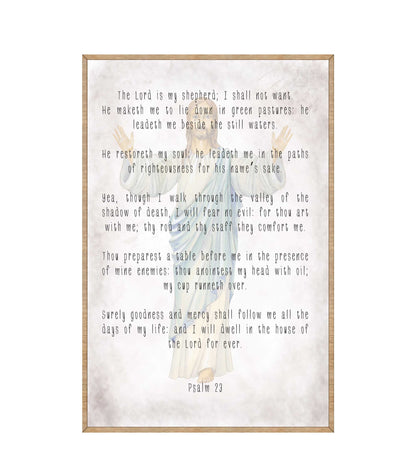 The Lord Is My Shepherd (23rd Psalm) - Wooden Scripture Wall Art
