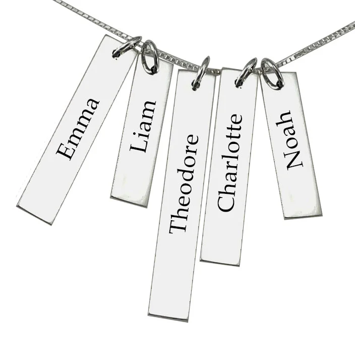 Children's Names Necklace — Sterling Silver | Personalized Charm Necklace | Mother & Grandmother Gift
