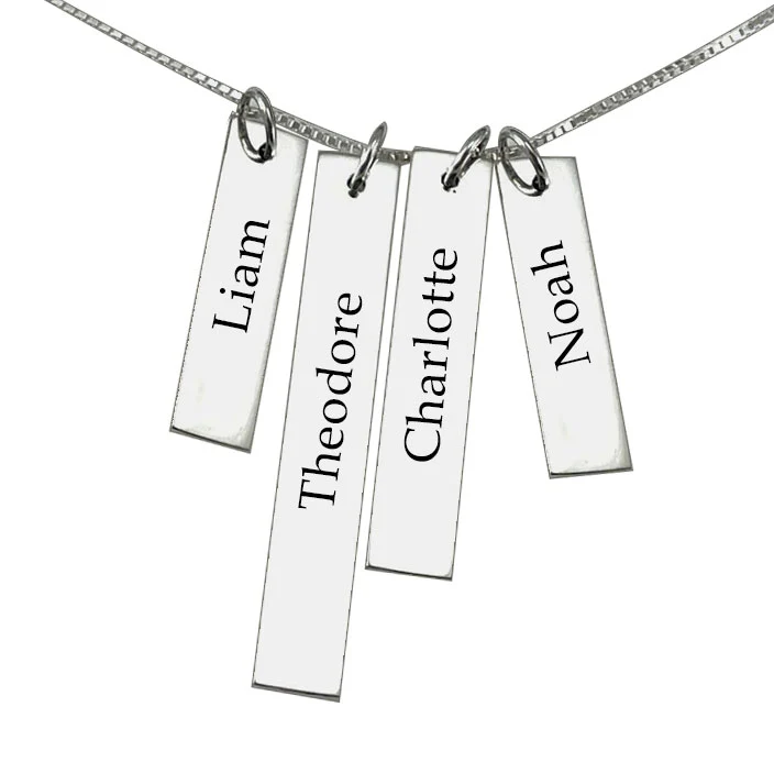 Children's Names Necklace — Sterling Silver | Personalized Charm Necklace | Mother & Grandmother Gift