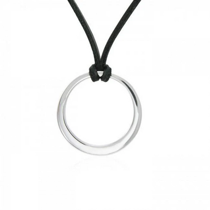 Sterling Silver Loop Pendant - Your Custom Wording