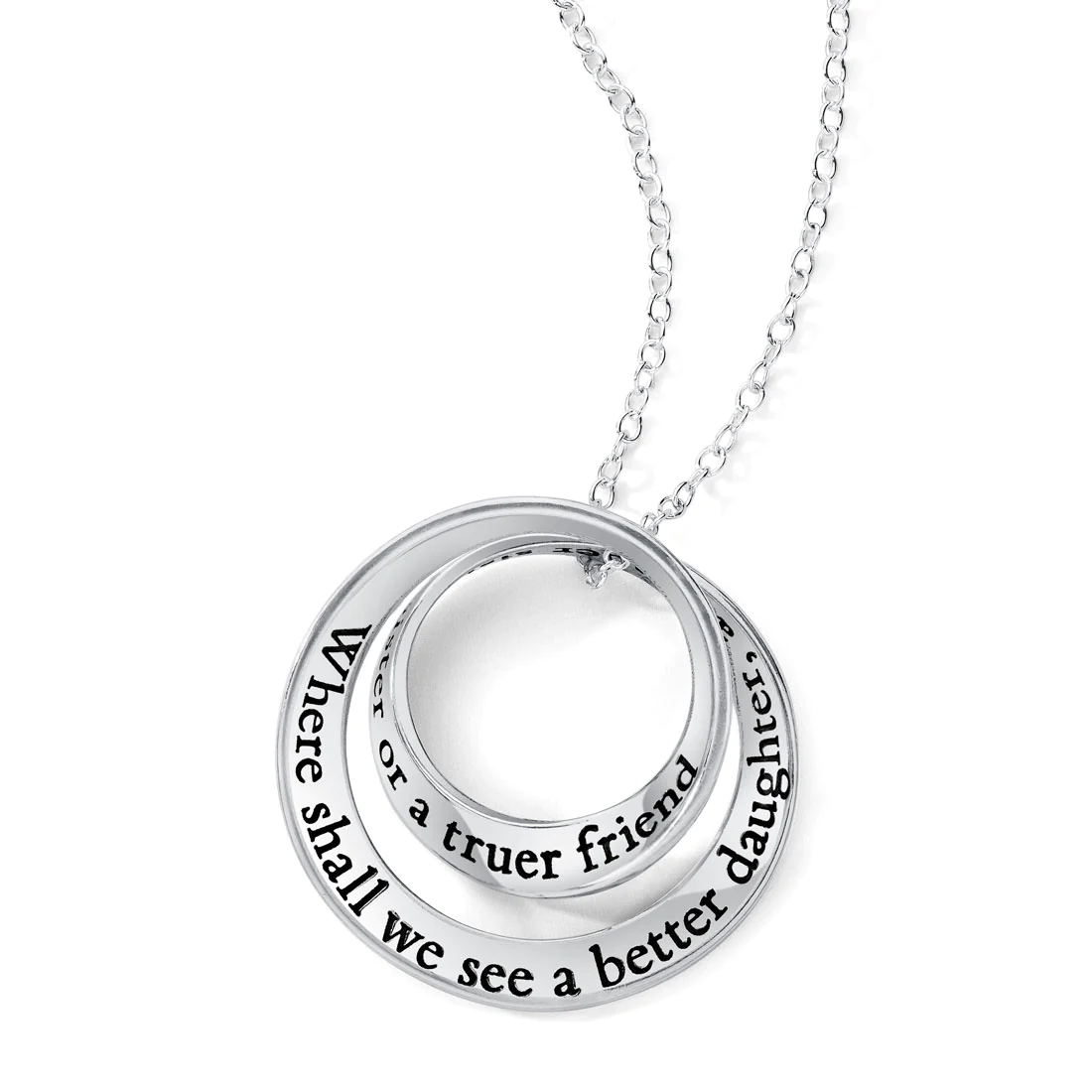 Daughter, Sister, Friend (Jane Austen) -  Double Mobius Necklace