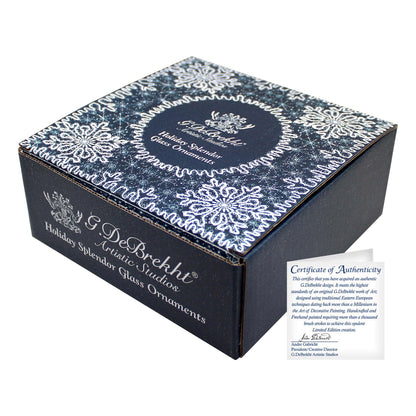 Angel's Divine Presence - Nativity Heart Glass Ornament