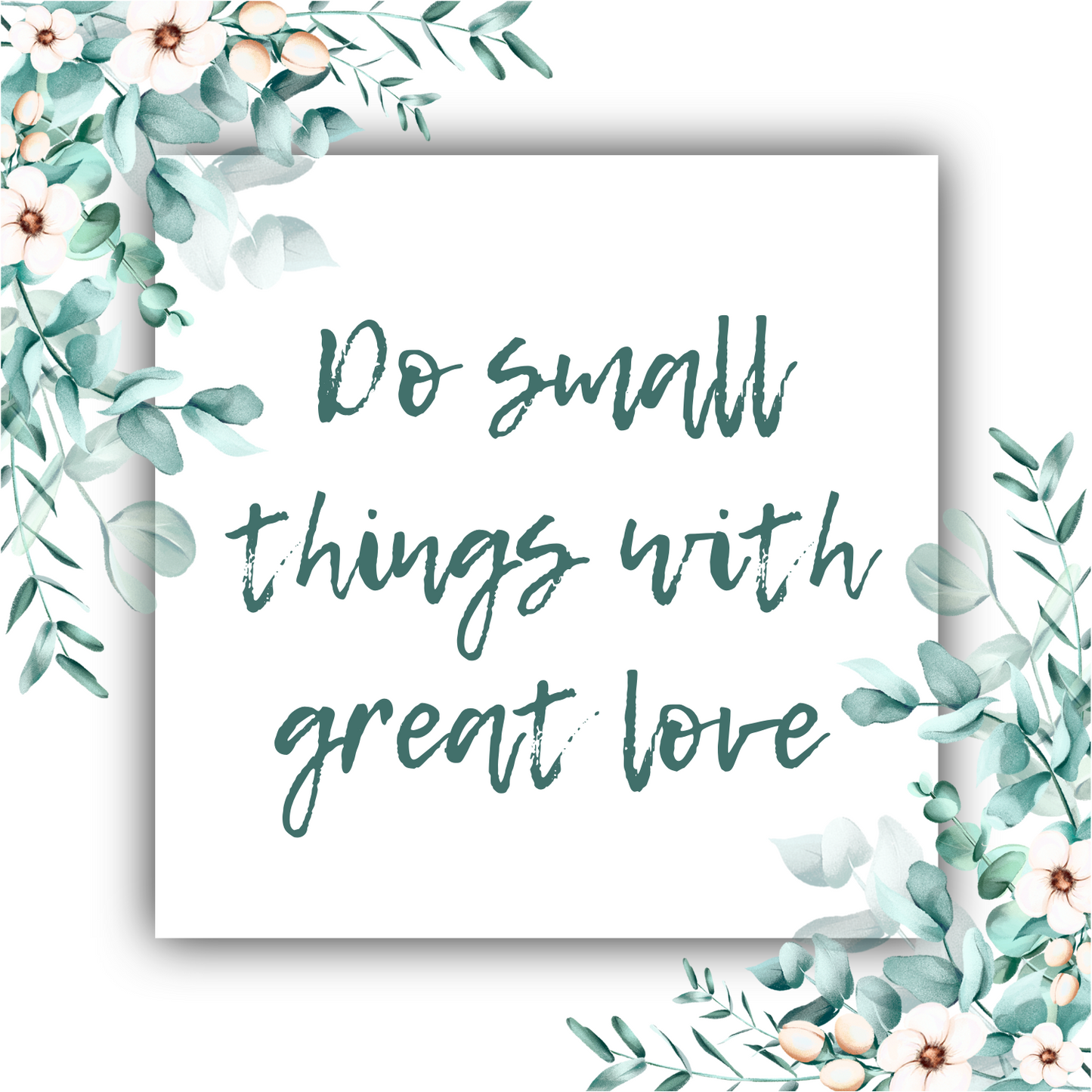 Do Small Things with Great Love (Mother Teresa) Mobius Necklace