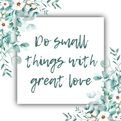 Do Small Things with Great Love (Mother Teresa) Mobius Necklace