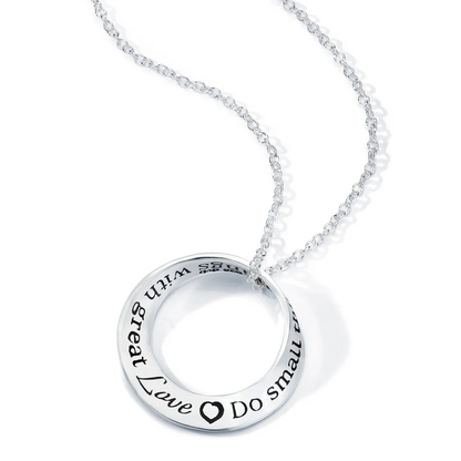 Do Small Things with Great Love (Mother Teresa) Mobius Necklace