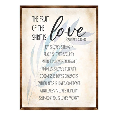 Fruit of the Spirit - Galatians 5:22 - Wooden Scripture Wall Art