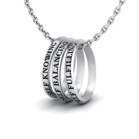 Empowerment Necklace: Self Knowing, Self Balancing, Self Fulfilling - Sterling Silver