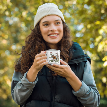 Monarch Morning — Enamel Camp Mug | Monarch Butterfly Art  | Botanical Gift