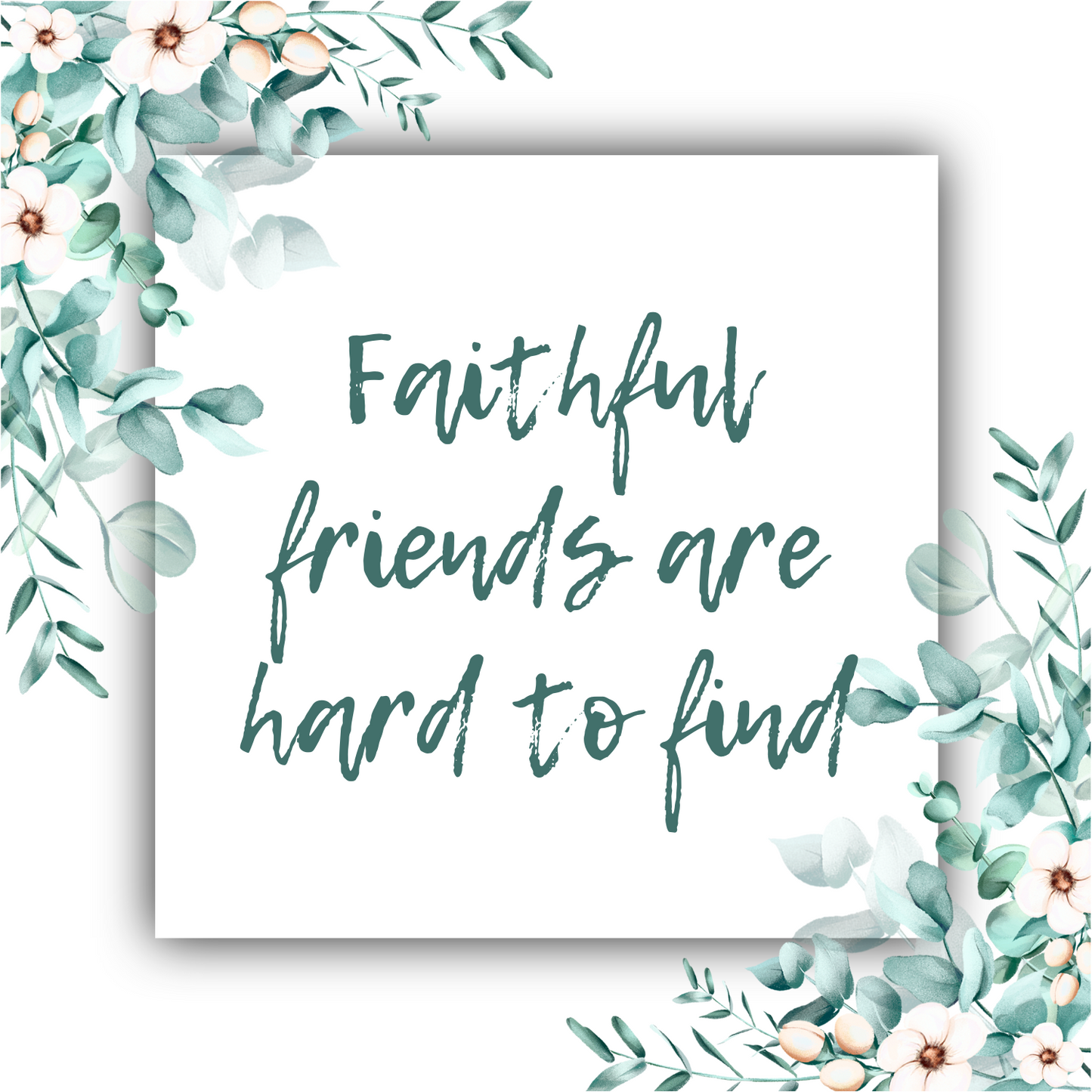 Faithful Friends Are Hard to Find - Heart Necklace