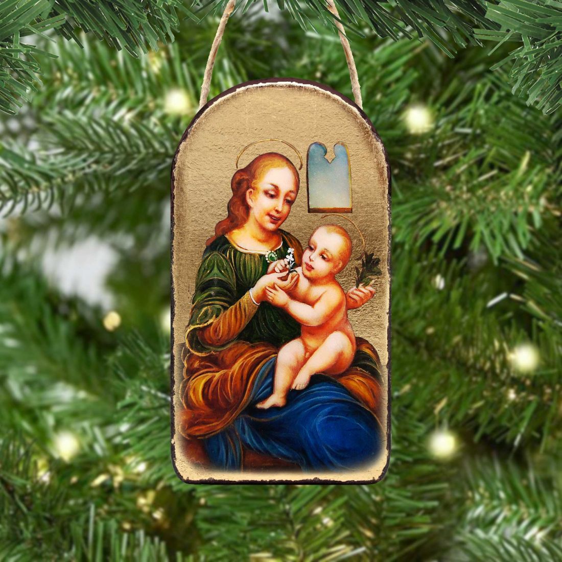Madonna And Child Sacred Icon Ornament