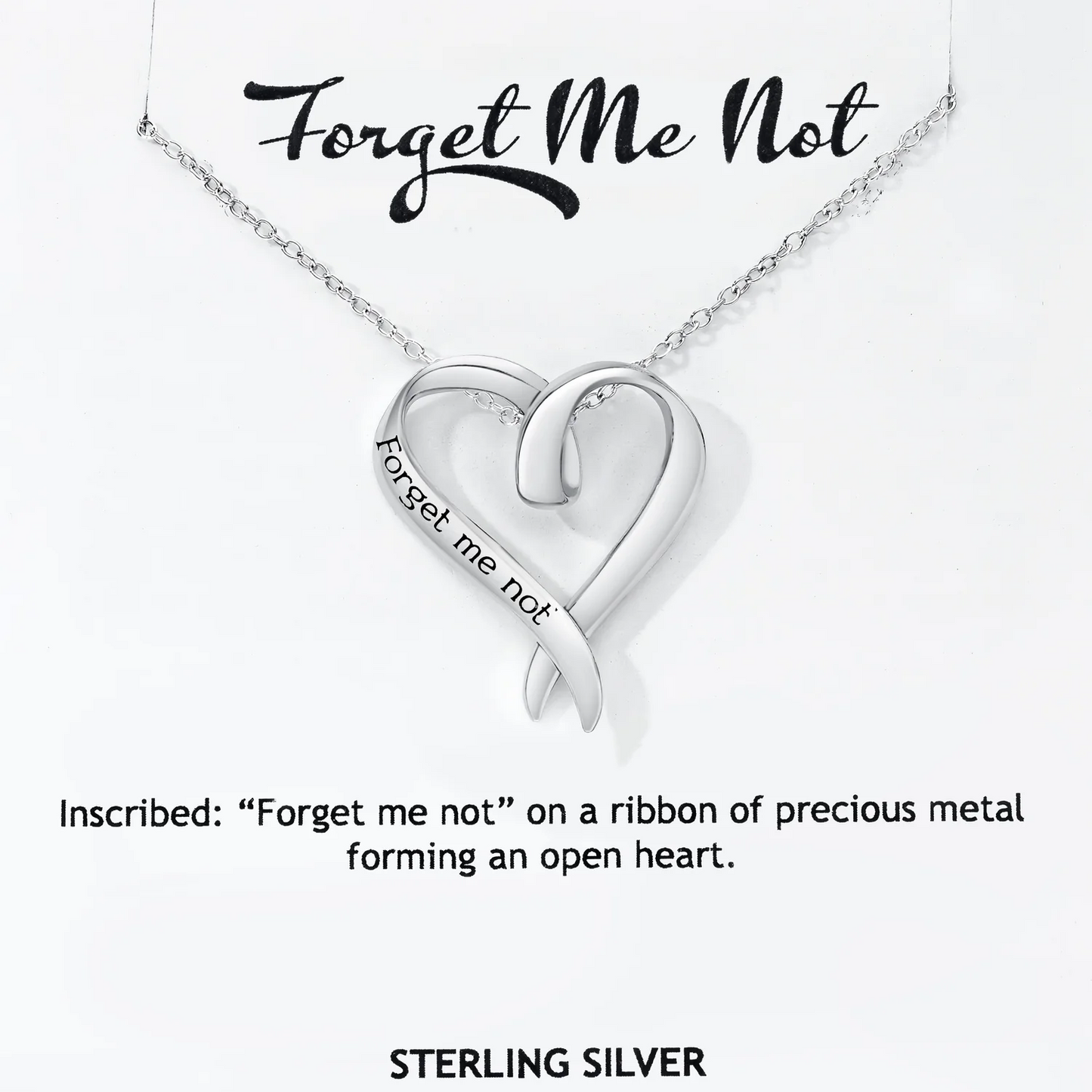 Forget Me Not - Heart Necklace