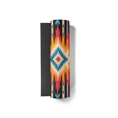 Fox Trail Yoga Mat – 6 mm Extra Thick, Double-Sided Non-Slip, Eco-Friendly PER with Multi-Color Striped Design | Yune Yoga