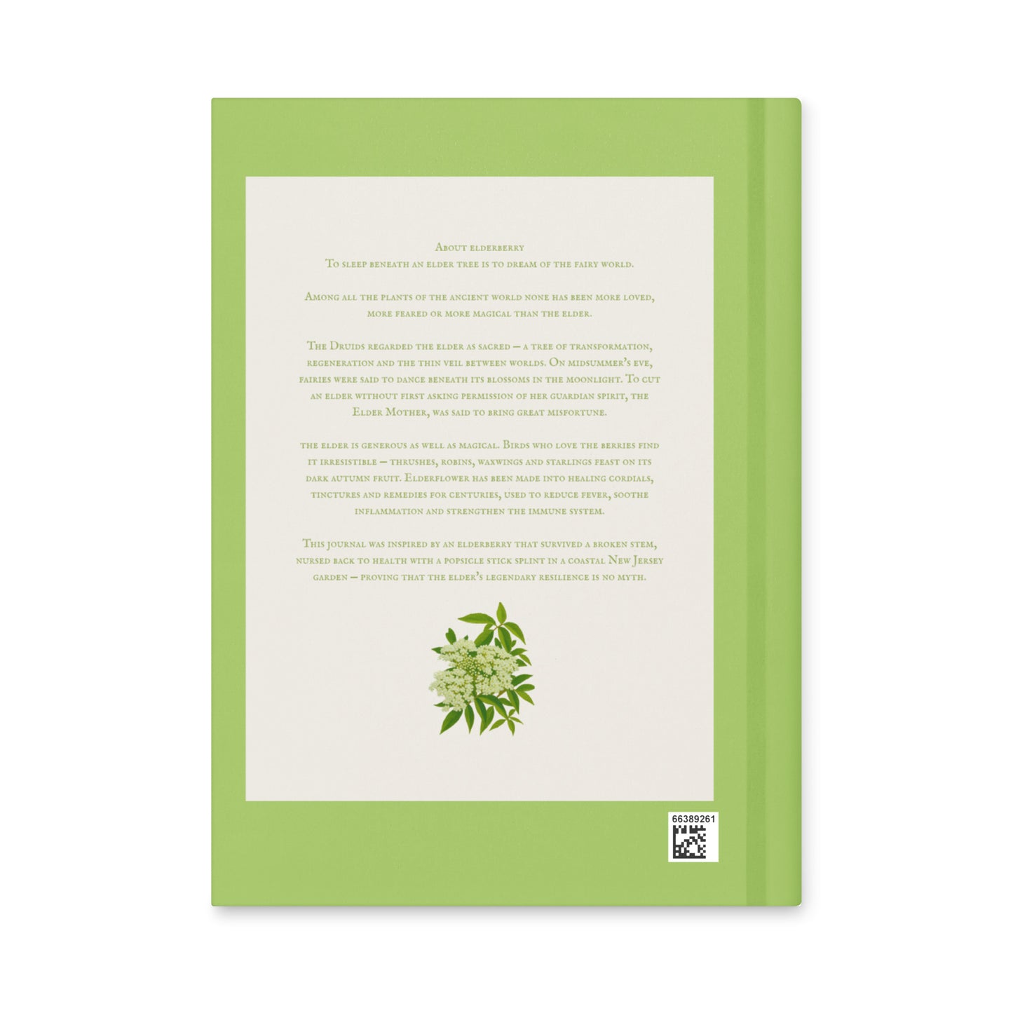 Under the Elder Tree — Hardcover Nature Journal | Botanical Painterly Art | Pollinator Garden Gift