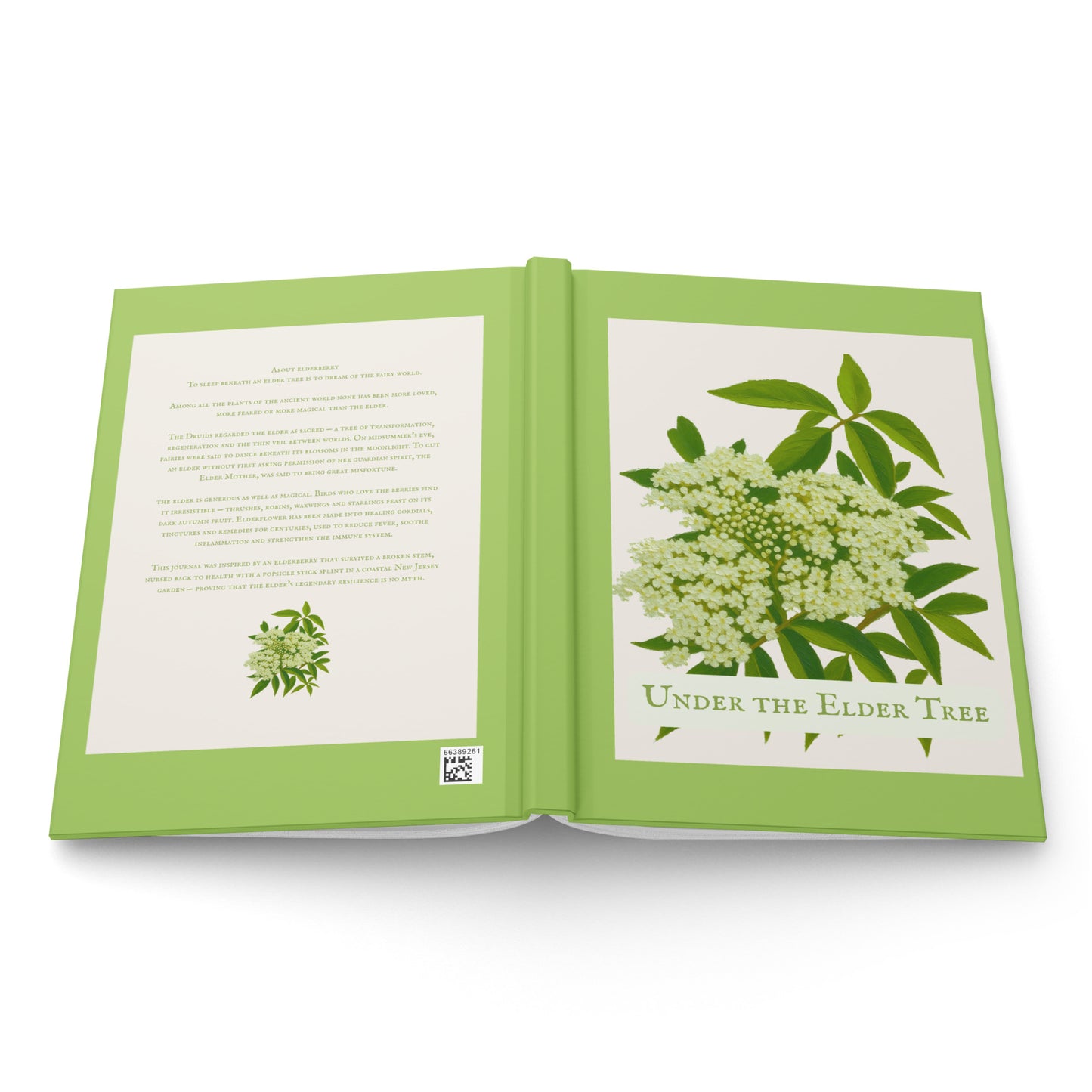 Under the Elder Tree — Hardcover Nature Journal | Botanical Painterly Art | Pollinator Garden Gift