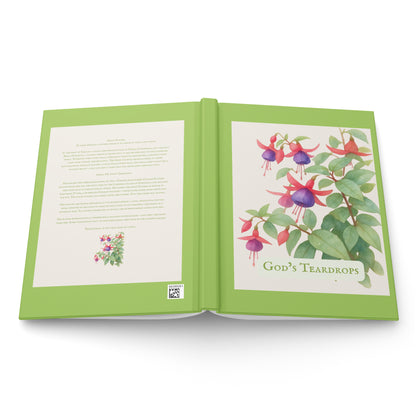 God's Teardrops — Hardcover Nature Journal | Fuchsia Watercolor Art | Sacred Garden Collection
