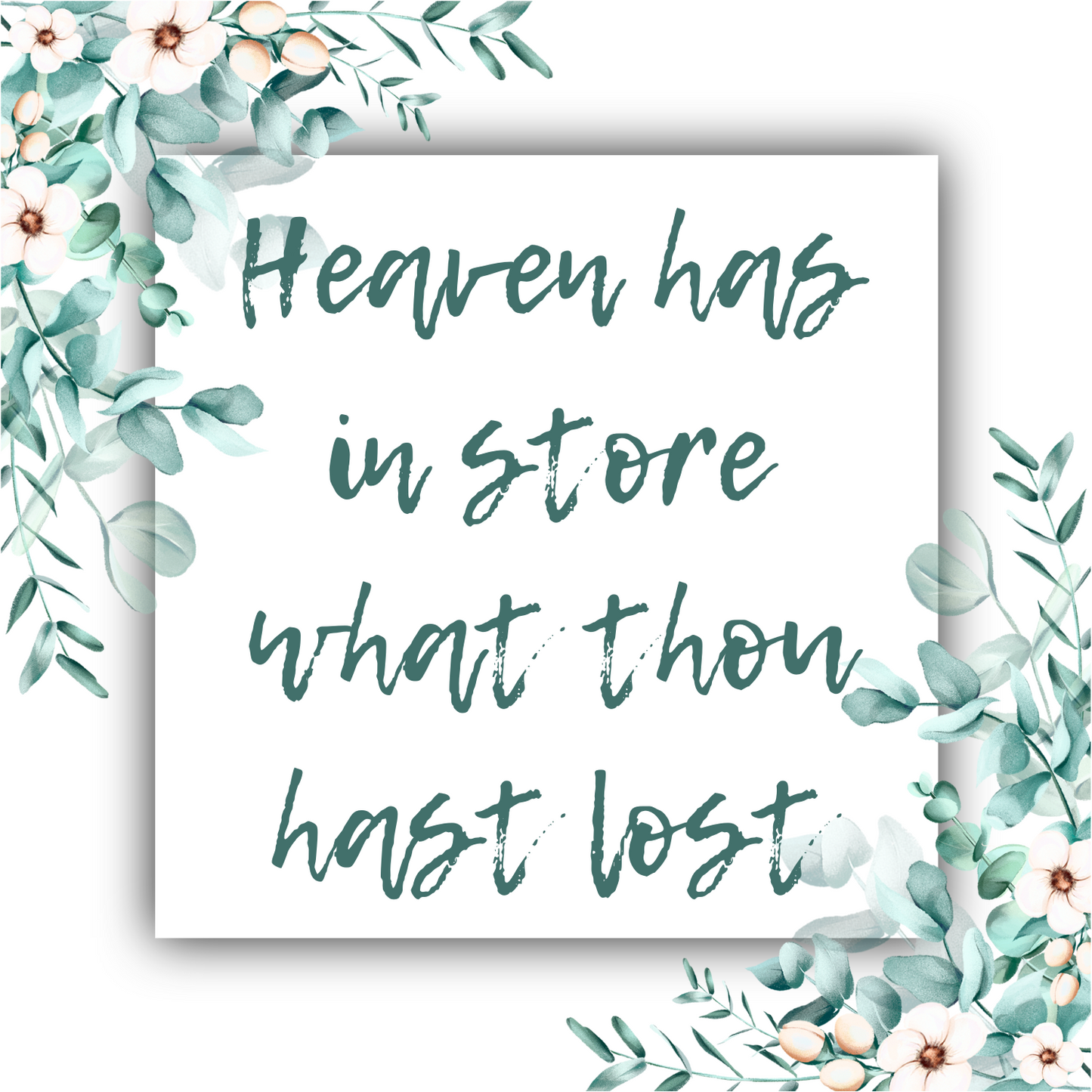 Heaven Has in Store What Thou Hast Lost - Teardrop Pendant Necklace